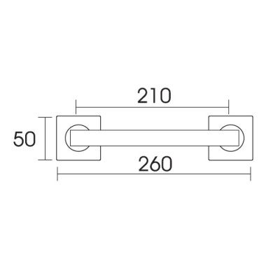 Λαβή εξώπορτας (1Τεμάχιο) ανοξείδωτη Conset C875 σε Μαύρο Ματ 26cm ολικό και 21cm αποστάσεις κέντρων
