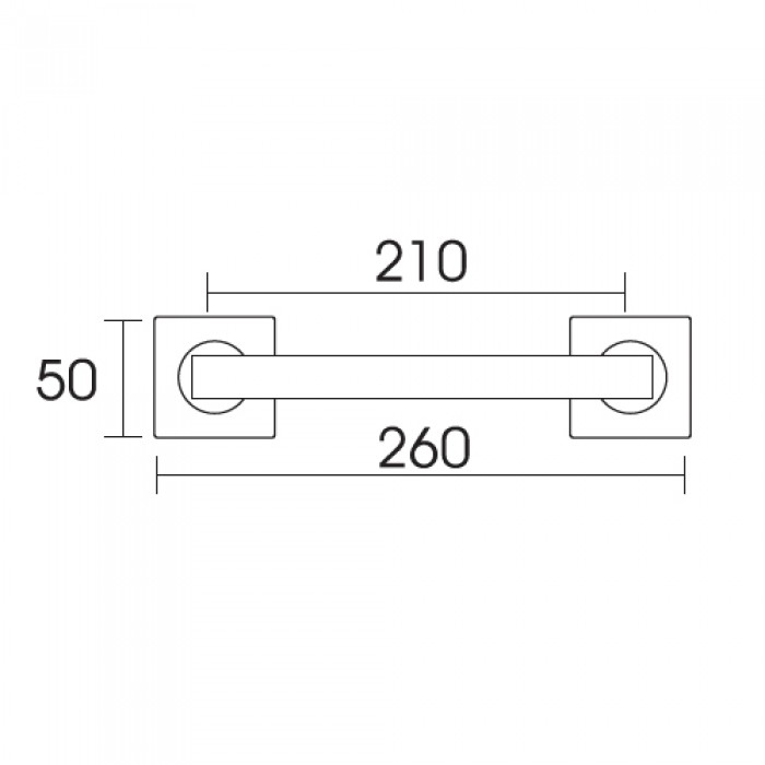 Λαβή εξώπορτας (1Τεμάχιο) ανοξείδωτη Conset C875 σε Μαύρο Ματ 26cm ολικό και 21cm αποστάσεις κέντρων