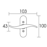 Πόμολο παραθύρου με χειρολαβή C435 σε Ματ Όρο