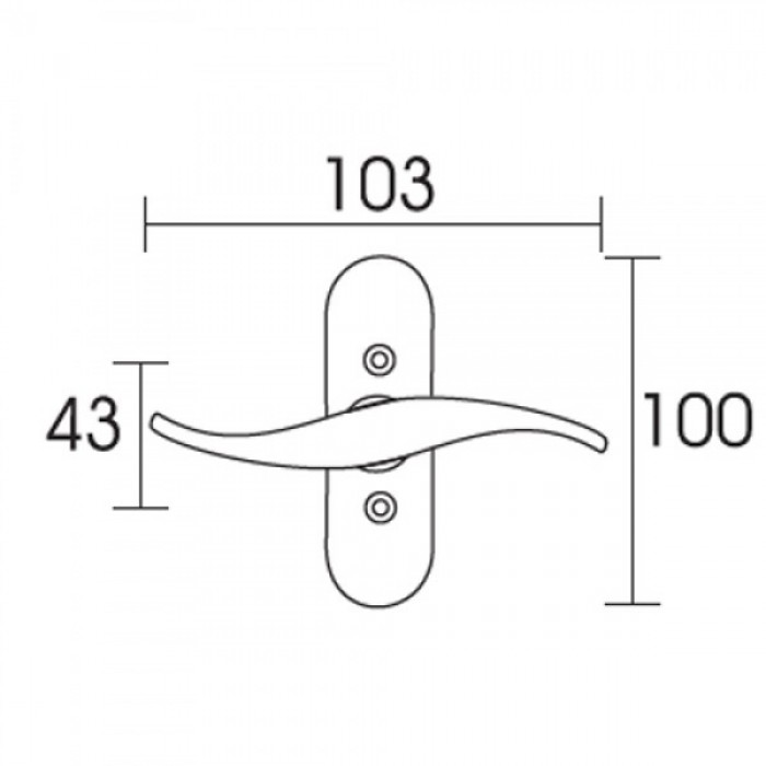Πόμολο παραθύρου με χειρολαβή C435 σε Ματ Αντικέ