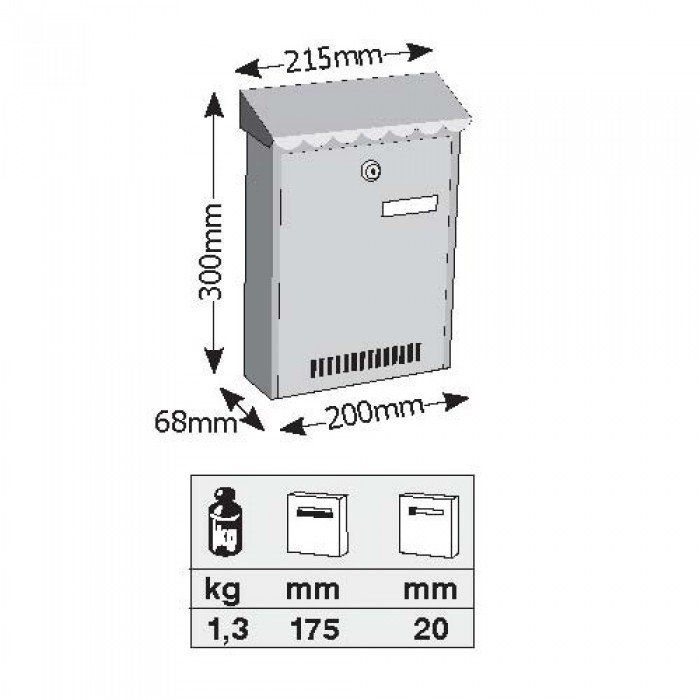 Γραμματοκιβώτιο Καφέ Παρίσι 304 