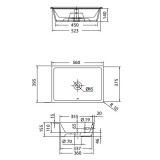 Νιπτήρας μπάνιου  56 x 39.5 cm Scarabeo Gaia50  8032-300