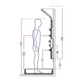 Στήλη ντους-υδρομασάζ Dolce Vita Sfera SG-100 3 εξοδων