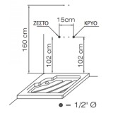 Στήλη ντους-υδρομασάζ Dolce Vita Sfera SG-100 3 εξοδων