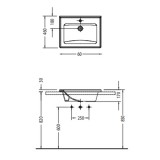 Νιπτήρας μπάνιου Serel Slim 3001-300-- 60x46 cm