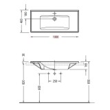 Νιπτήρας Slim 100x46 (1 Οπή) Serel White 3037-300