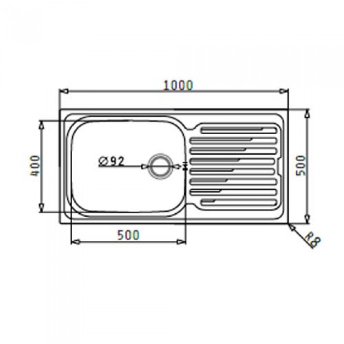 ΝΕΡΟΧΥΤΕΣ Pyramis AMALTIA PLUS (100X50) 1B 1D Σαγρέ - 107123901