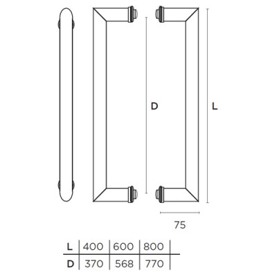 Λαβές εξώπορτας (2 Τεμάχια) Convex σειρά 927 σε Ανοξείδωτο
